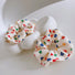 Close-up of two Heart Printed Scrunchie shown together, easy for workdays and special.
