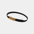 Front view of black Notes Lady's Belt, stylish design for daily wear
