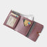 Angled view of Small Wallet With Nubuck Leather Flap, ideal for commuting and gifting.