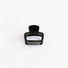 Classic glossy black square hair clip, minimalist and timeless gear for versatile daily hair styling.