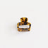 Dark leopard square clip on a white background, perfect for professional office looks. 